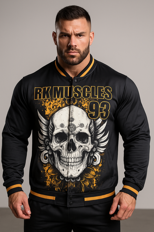 RK Muscles “Winged Skull 93” Varsity Gym Jacket