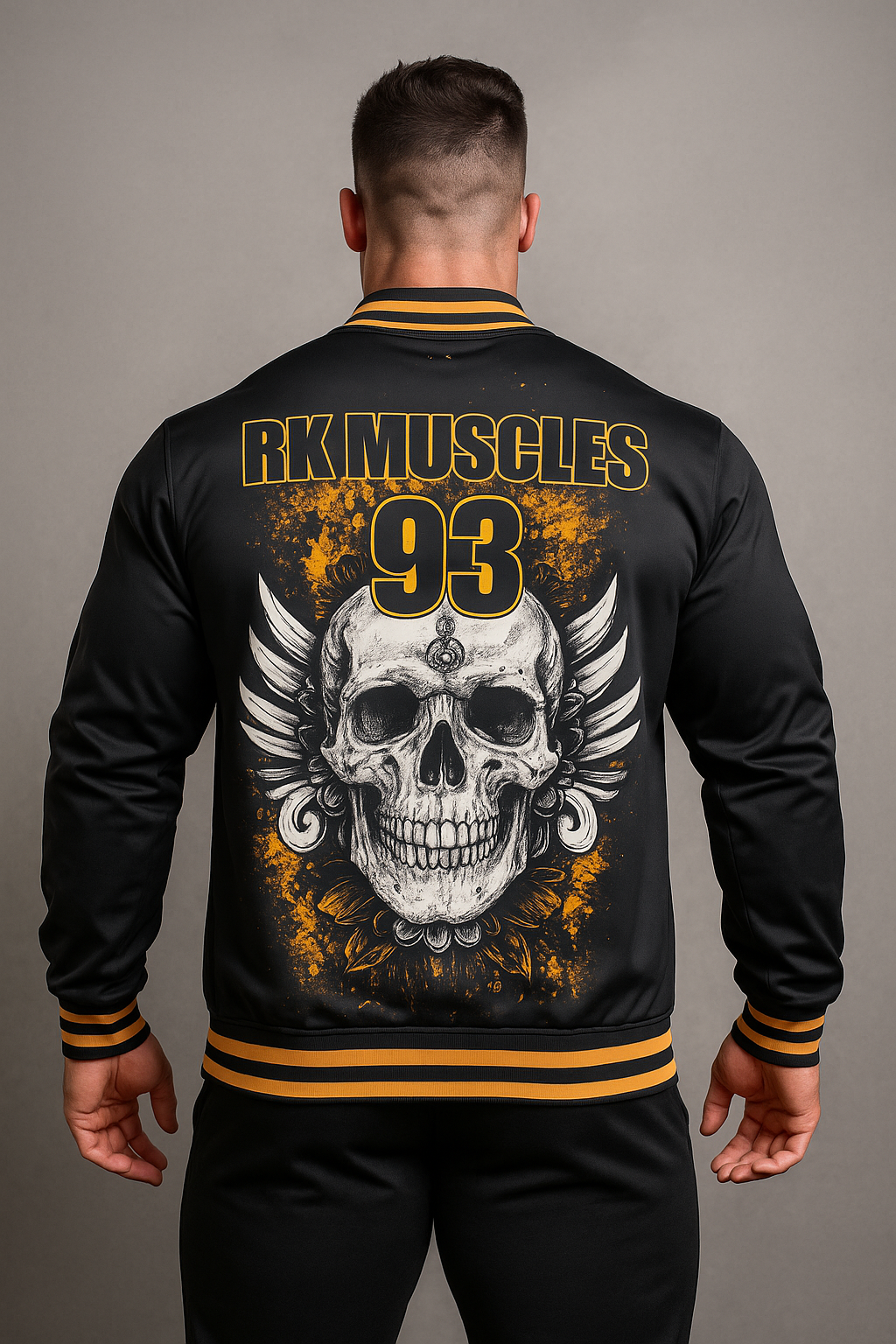 RK Muscles “Winged Skull 93” Varsity Gym Jacket