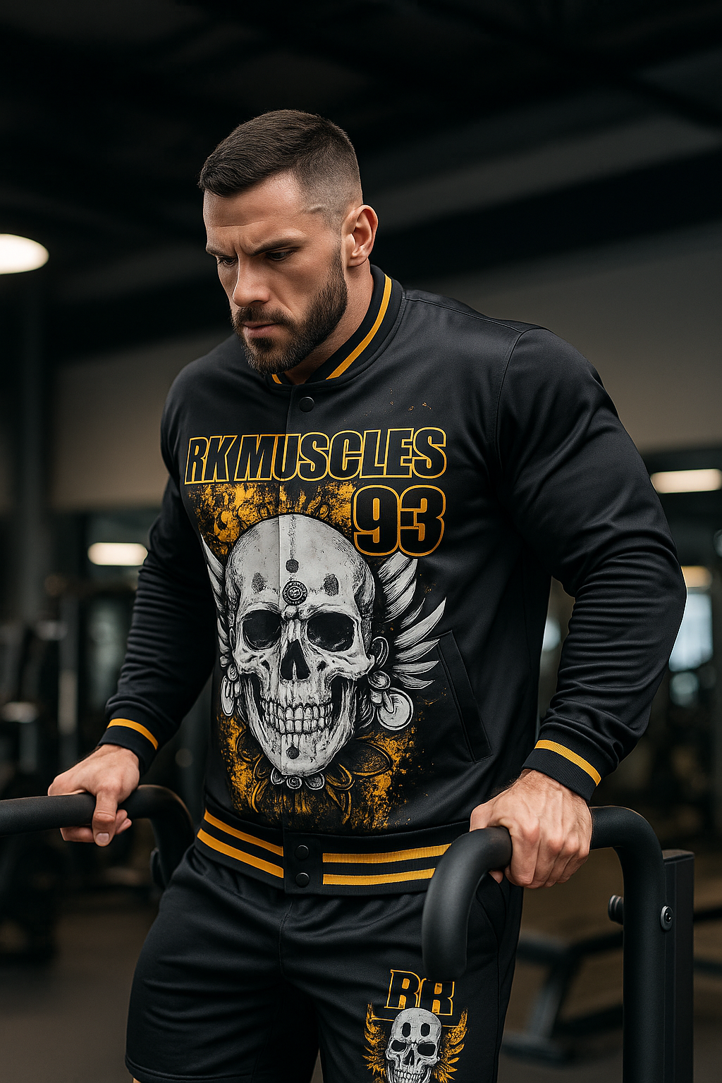 RK Muscles “Winged Skull 93” Varsity Gym Jacket